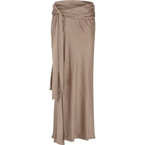 Satin Goldring Skirts , female, Sizes: S - Blumarine - Modalova