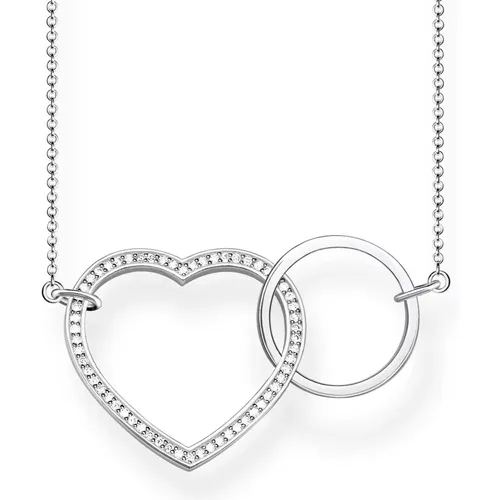 Sterling Silver Pendant Necklace with Heart Ring , female, Sizes: ONE SIZE - Thomas Sabo - Modalova
