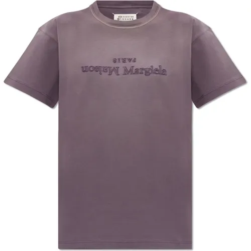 T-Shirt mit Logo , Damen, Größe: L - Maison Margiela - Modalova