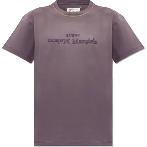 T-Shirt mit Logo , Damen, Größe: M - Maison Margiela - Modalova