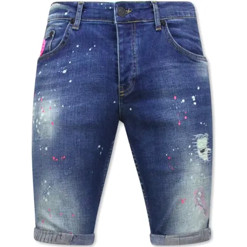 Herren Slim Fit Jeans Shorts - 1036-Sh , Herren, Größe: W31 - Local Fanatic - Modalova