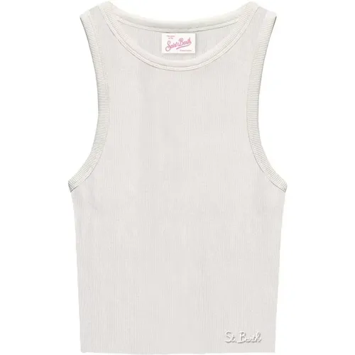 Weiße T-Shirts und Polos Ada02340F , Damen, Größe: L - MC2 Saint Barth - Modalova