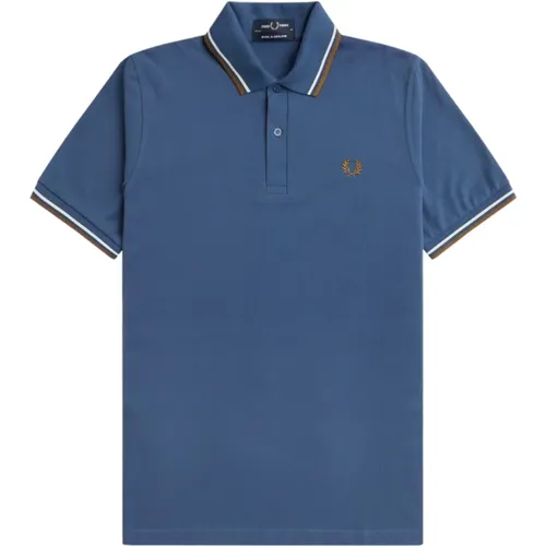 Klare Blaue T-shirts und Polos , Herren, Größe: 4XS - Fred Perry - Modalova