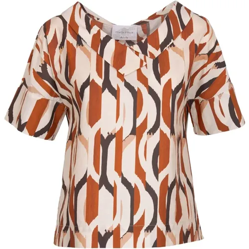 Ikat Print Bluse , Damen, Größe: XL - Vicario Cinque - Modalova