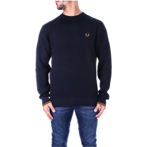 Blaue Logo Strickjacke Fred Perry - Fred Perry - Modalova