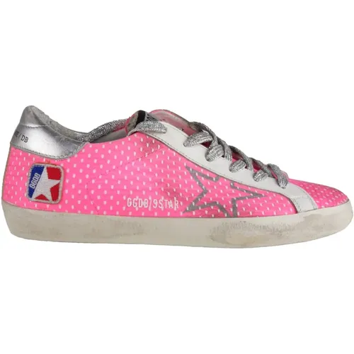 Mesh Sneakers with Glitter Laces , female, Sizes: 6 UK - Golden Goose - Modalova