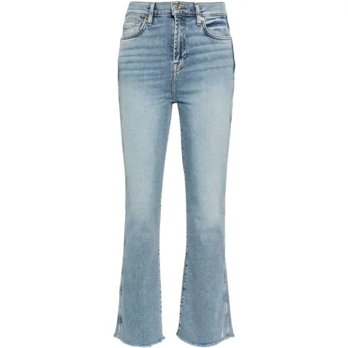 Flared High Rise Jeans,Kurze Flare High Waist Jeans - 7 For All Mankind - Modalova