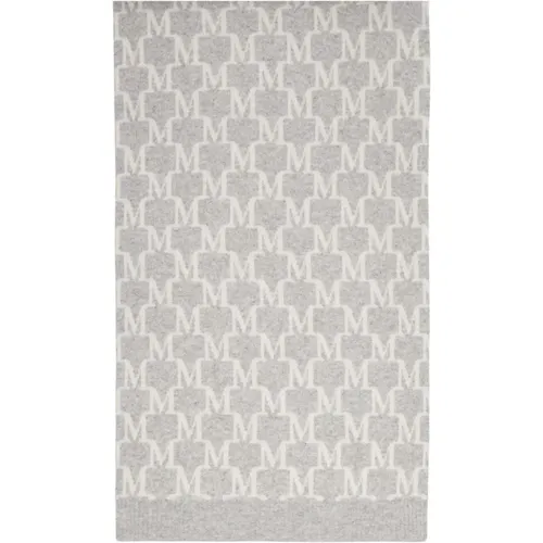 Monogramm Druck Grauer Schal - Max Mara - Modalova