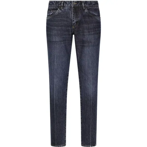Indigo Slim Jeans Classic Design , male, Sizes: S, M - Dolce & Gabbana - Modalova