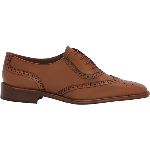 Mokka Kalbsleder Deia Derby Brogue Pala Vega Trapado , Damen, Größe: 35 EU - Lottusse - Modalova