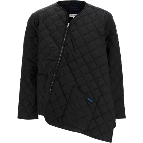 Diamantgesteppte Asymmetrische Reißverschlussjacke , Herren, Größe: M - Comme des Garçons - Modalova