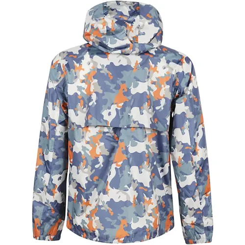 Outdoor Camouflage Hooded Jacket , male, Sizes: S, M - K-way - Modalova