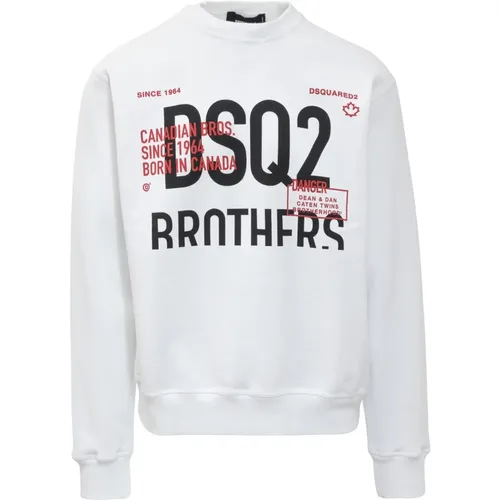 Stylish Cotton Sweatshirt for Men , male, Sizes: S, XL, L, 2XL - Dsquared2 - Modalova