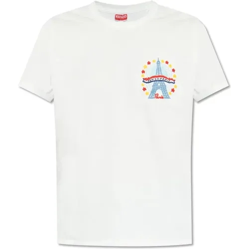 T-shirt with logo , male, Sizes: L - Kenzo - Modalova