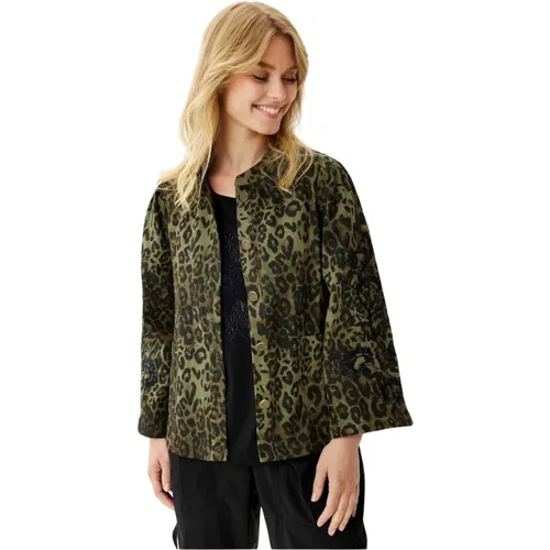 Army Print Jacket Blazer , female, Sizes: M, XL, 2XL - IN Front - Modalova