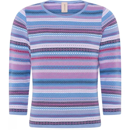 Striped Jacquard Pullover Sweater , female, Sizes: S, XL, M, L - Skovhuus - Modalova