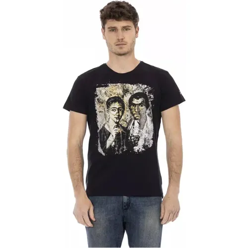 Cotton T-Shirt with Front Print , male, Sizes: S, M, L, 3XL, 2XL, XL - Trussardi - Modalova