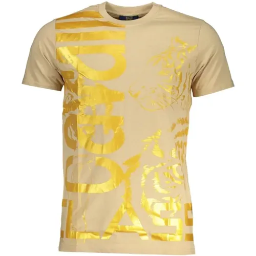 Cotton Logo Print T-Shirt , male, Sizes: L, XL, 2XL - Cavalli Class - Modalova