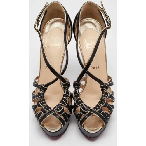 Pre-owned Leather sandals , female, Sizes: 3 1/2 UK - Christian Louboutin Pre-owned - Modalova