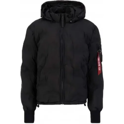 Stilvolle Hooded Logo Bomberjacke - alpha industries - Modalova