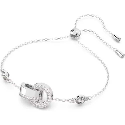 Hollow Bracelet White Crystal Rhodium , female, Sizes: ONE SIZE - Swarovski - Modalova