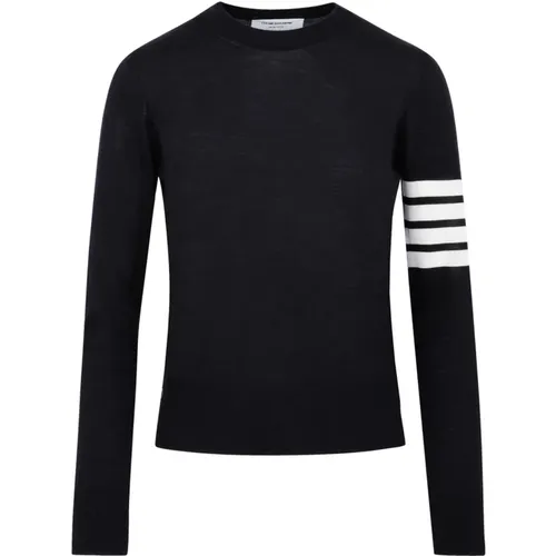 Wool Sweater with Signature Stripes , female, Sizes: 2XS - Thom Browne - Modalova