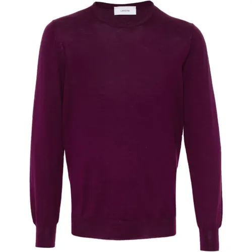 Lila Wollpullover , Herren, Größe: 2XL - Lardini - Modalova