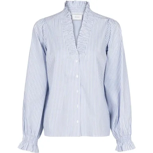 Brielle Stripe Shirt , female, Sizes: L, 2XL, S, M - NEO NOIR - Modalova