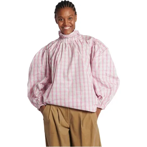 Checkered Tafta Shirt - Model 174cm , female, Sizes: XS - Sofie D'hoore - Modalova