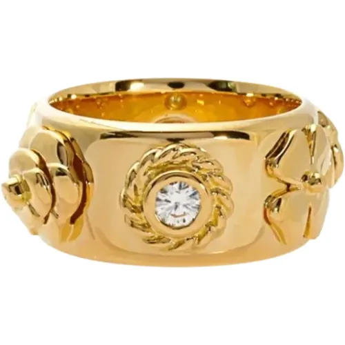Pre-owned Gold rings , female, Sizes: ONE SIZE - Chanel Vintage - Modalova
