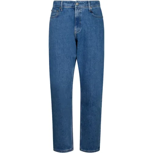 Denim Tapered Mid Jeans , male, Sizes: W34 L32, W30 L32, W31 L32, W33 L32, W36 L32, W32 L32 - Calvin Klein - Modalova