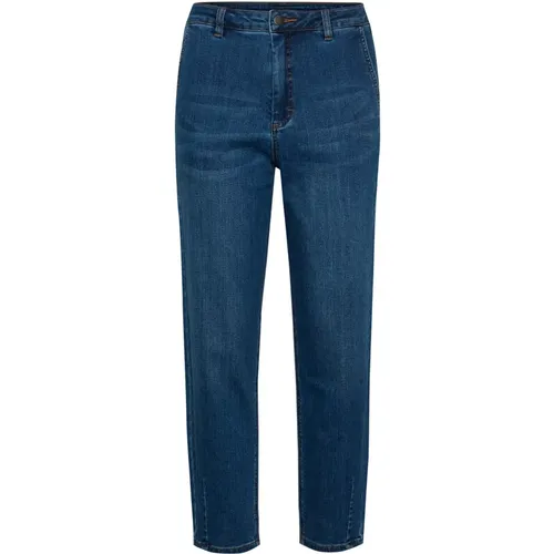 High Waist Barrel Jeans Medium , female, Sizes: 3XL, S, 2XL, XL - Kaffe - Modalova