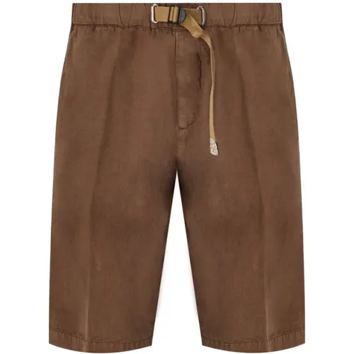 Braune Bermuda-Shorts mit Taschen , Herren, Größe: M - White Sand - Modalova