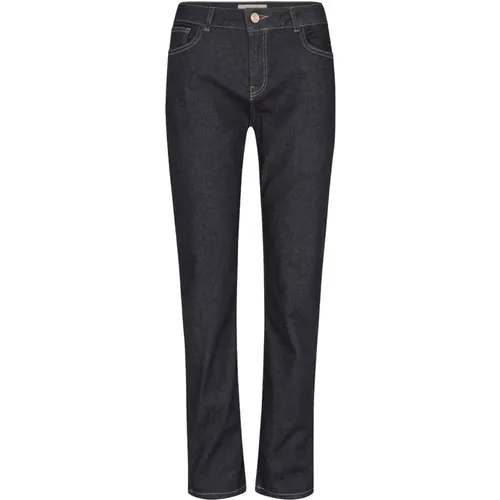 Klassische Dunkelblaue Jeans , Damen, Größe: W27 - MOS MOSH - Modalova