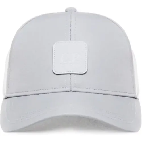 Perlgrey Baseball Cap Logo Angewendet , Herren, Größe: M - C.P. Company - Modalova