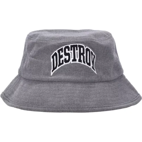 Bestickter Logo Bucket Hat Grau HUF - HUF - Modalova