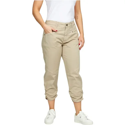 Cropped Pants with Ruched Bottoms and Pockets , female, Sizes: XS, 2XL, M, S, 3XL, L, XL - 2-Biz - Modalova