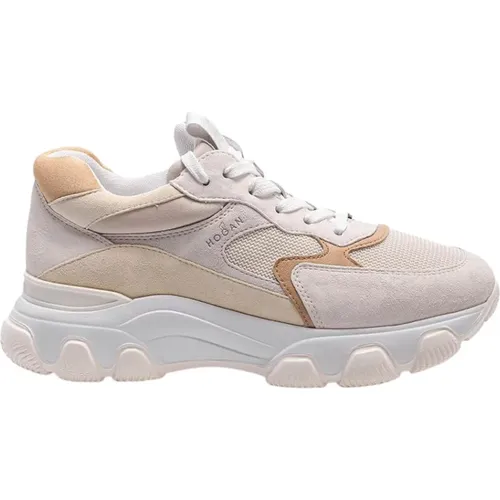 Ivory Brown Pink Sneakers für Frauen , Damen, Größe: 39 EU - Hogan - Modalova