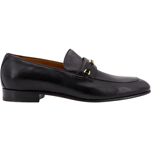 Leather Loafers with Metal Logo , male, Sizes: 8 UK, 9 UK - Gucci - Modalova