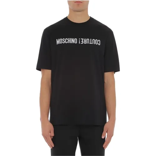 Schwarzes Stilvolles Hemd , Herren, Größe: S - Moschino - Modalova