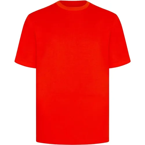 Baumwoll-Rundhals-T-Shirt , Herren, Größe: 3XL - Kiton - Modalova