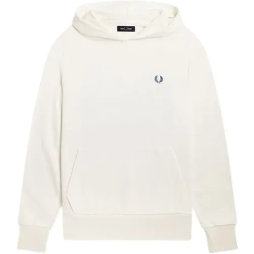 Weiße KapuzenKapuzenpullover mit Lorbeerkranz , Herren, Größe: S - Fred Perry - Modalova