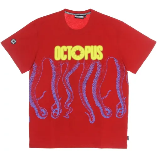 Blurred Tee Mens T-Shirt , male, Sizes: XL, M - Octopus - Modalova