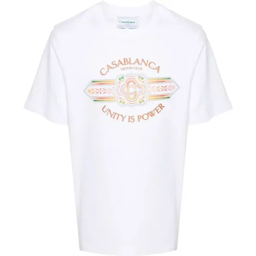 Unity Power T-shirt , male, Sizes: 2XL, L, XL, S - Casablanca - Modalova