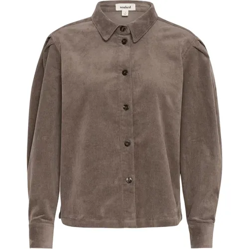 Elegant Shirt Blouse Morel , female, Sizes: S, L, XL, M, XS - Soaked in Luxury - Modalova