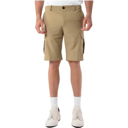 Cargo Bermuda Shorts mit verstecktem Verschluss , Herren, Größe: S - RRD - Modalova