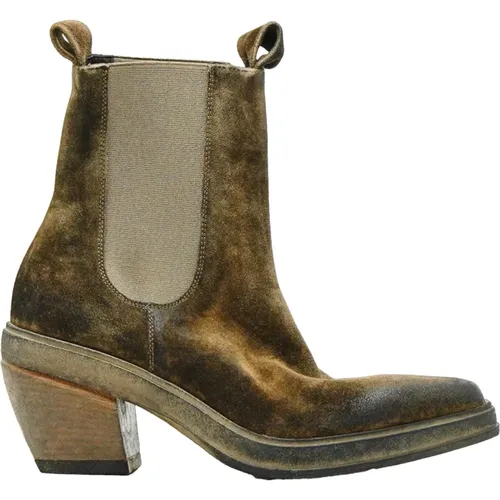 Beige Ankle Boots for Women , female, Sizes: 3 1/2 UK, 5 1/2 UK, 2 UK - Elena Iachi - Modalova