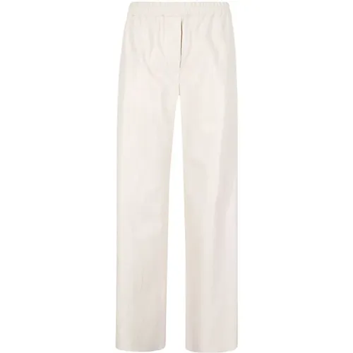 Aged Ivory Viscose Blend Pants , female, Sizes: L, XL - Max Mara Weekend - Modalova