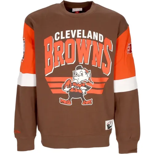 Cleveland NFL Crewneck Sweatshirt , Herren, Größe: XL - Mitchell & Ness - Modalova