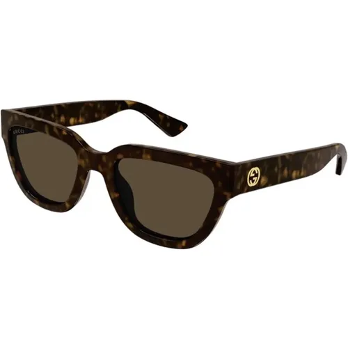 Braune Havana Sonnenbrille Gg1578S 002 - Gucci - Modalova